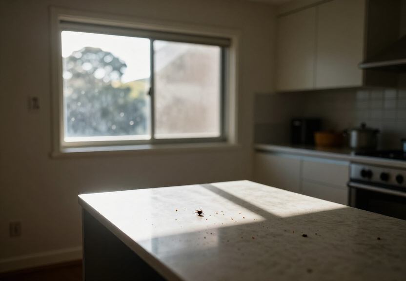 Ants swarming in an Ermington backyard before treatment
